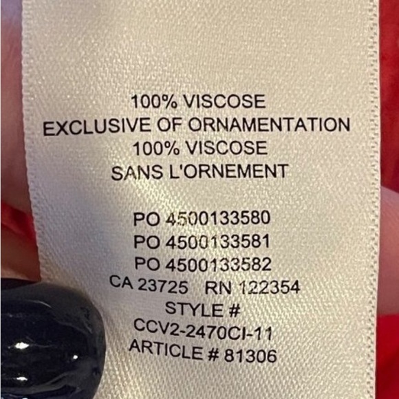 Aritzia Sunday Best Taryn Red with Pink/White Hearts Print Blouse EUC - Picture 10 of 13